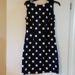 polka dot sheath dress